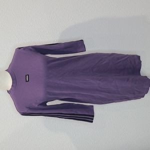 Adidas purple 💜  shirt dress black stripes medium